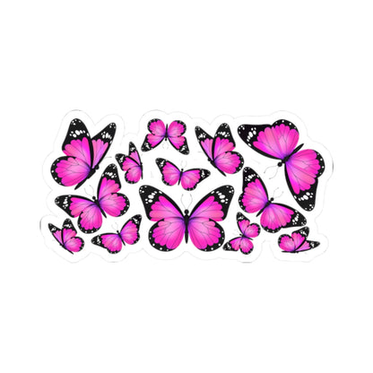 Kiss-Cut Vinyl Decals - Beautiful purple monarch butterfly Printify