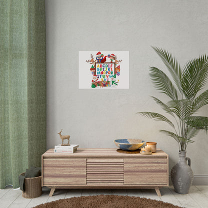 Rolled Posters - Christmas alphabet with super kiddo - [[{"value":"Wonderwear Kid"}]]