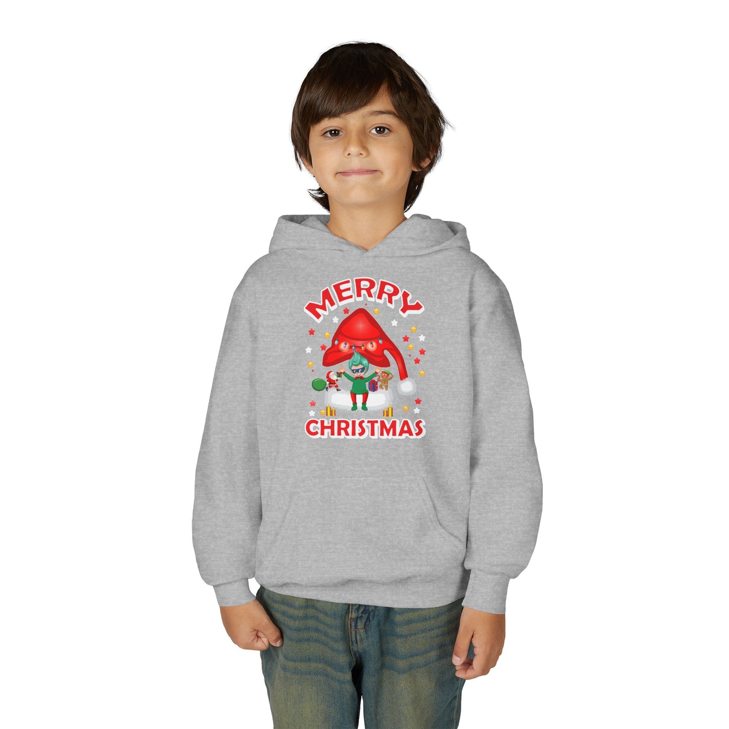 Youth Heavy Blend Hooded Sweatshirt - Merry christmas