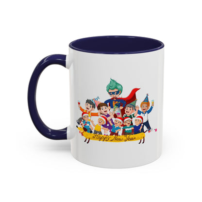 Accent Coffee Mug - Happy new year with friends - [[{"value":"Wonderwear Kid"}]]