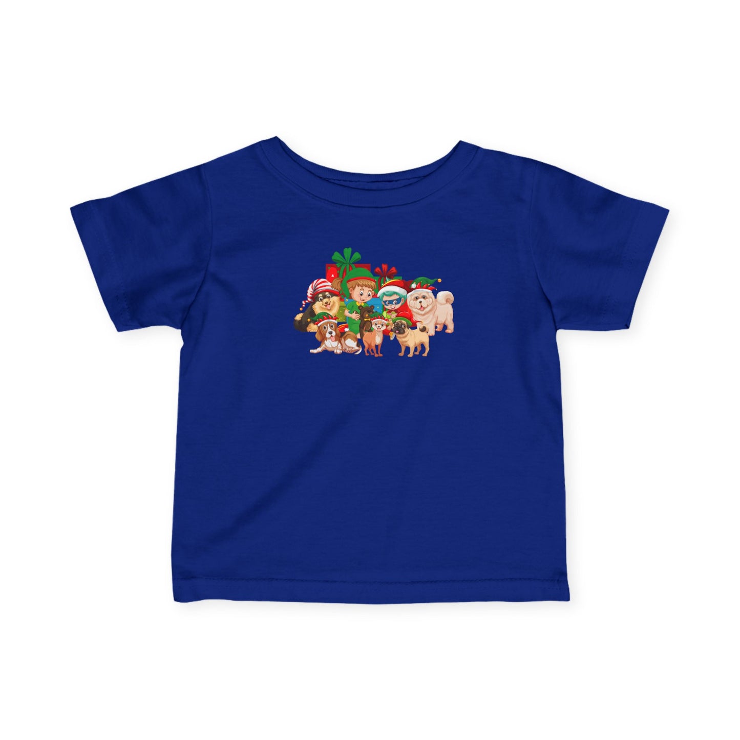 Infant Fine Jersey Tee - Christmas with super kiddo pet friends without text - [[{"value":"Wonderwear Kid"}]]