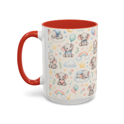 Accent Coffee Mug  (11/15 oz) - Baby Elephant Nursery