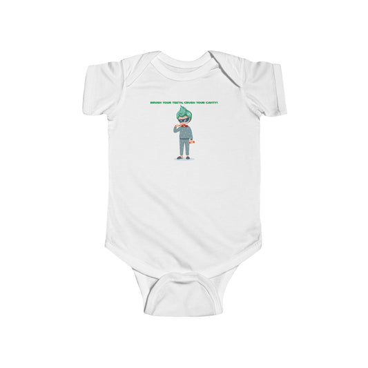 Infant Bodysuit - Super kiddo brushing teeth