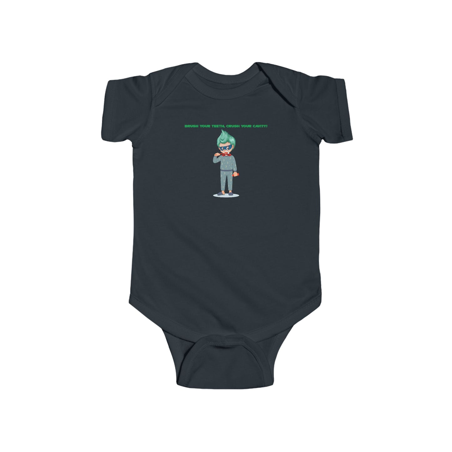 Infant Bodysuit - Super kiddo brushing teeth