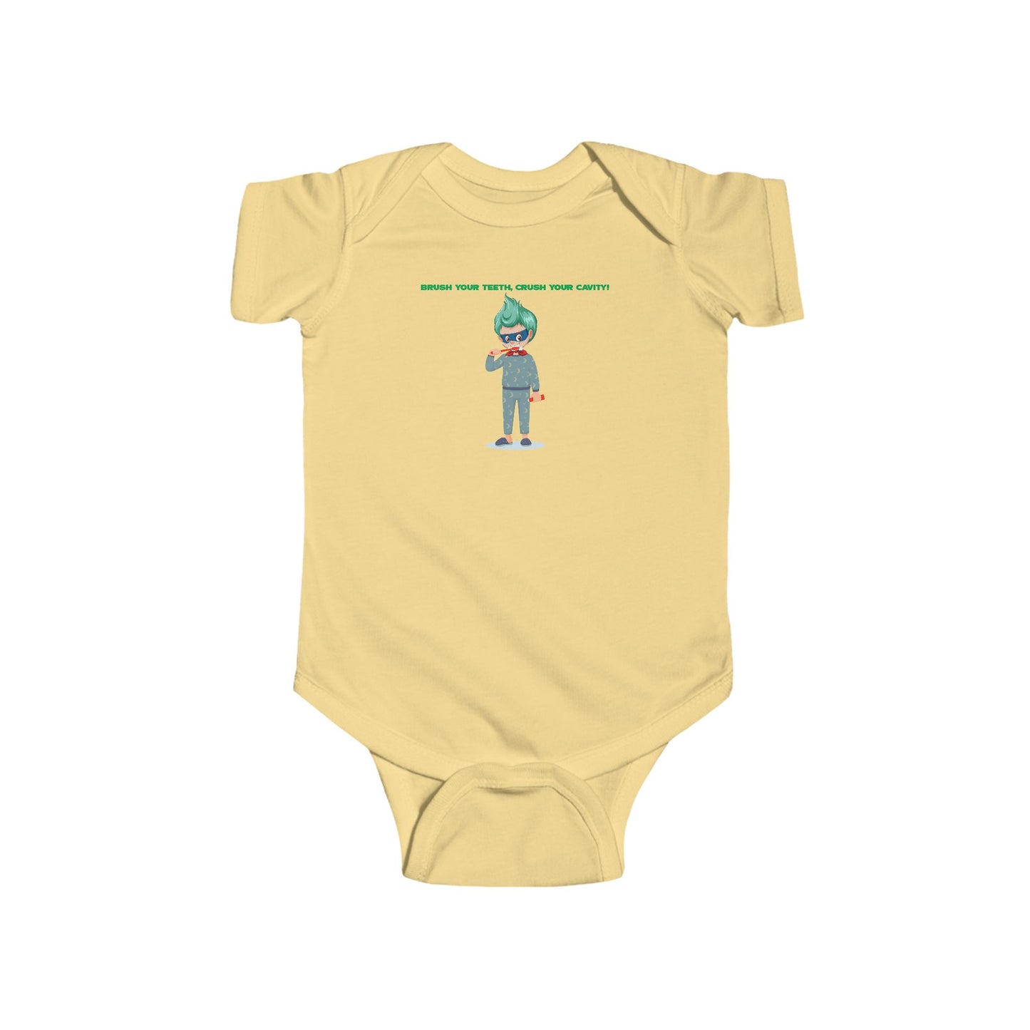 Infant Bodysuit - Super kiddo brushing teeth