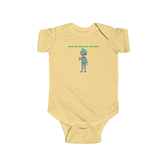 Infant Bodysuit - Super kiddo brushing teeth - [[{"value":"Wonderwear Kid"}]]