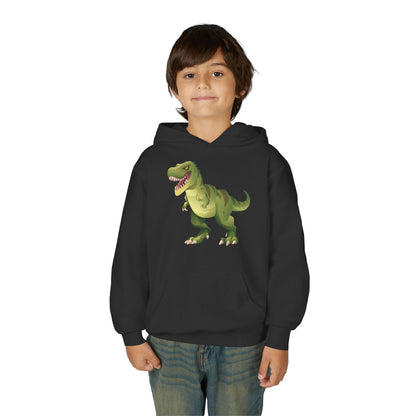 Youth Heavy Blend Hooded Sweatshirt - Tyrannosaurus Printify