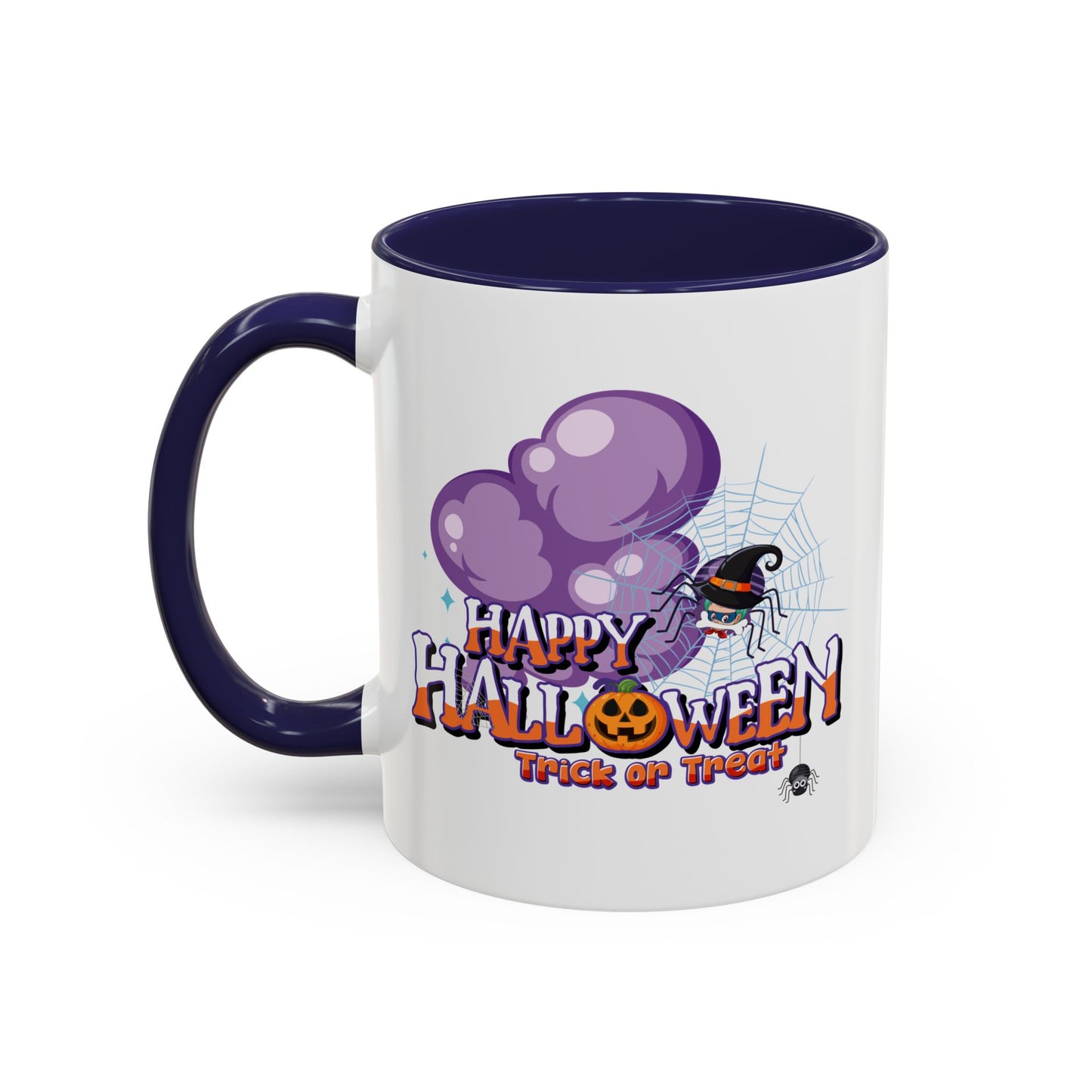 Accent Coffee Mug - Happy holloween - spider kiddo
