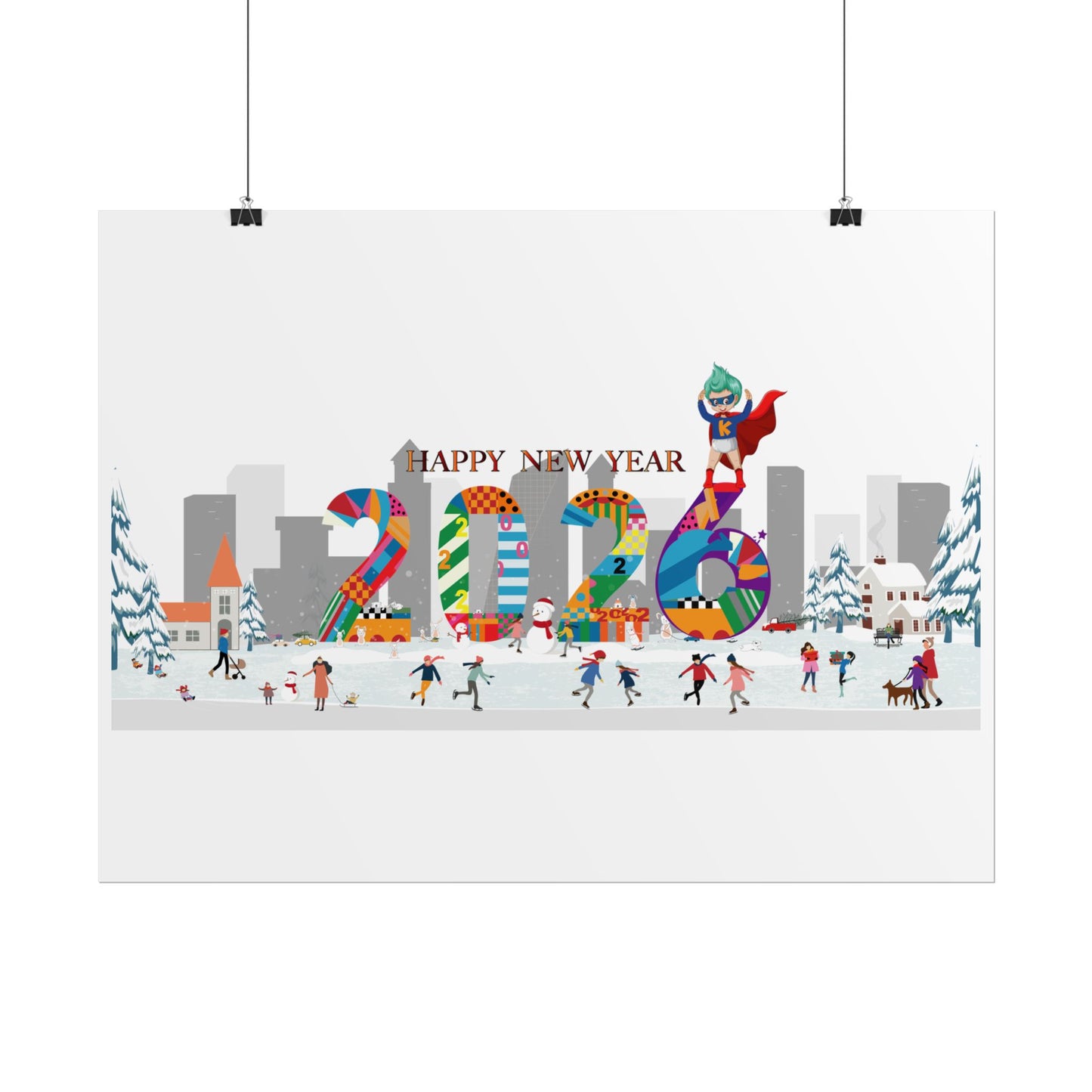 Rolled Posters - Happy 2026 - [[{"value":"Wonderwear Kid"}]]