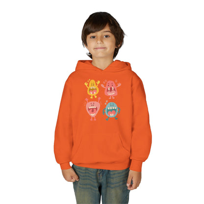 Youth Heavy Blend Hooded Sweatshirt -  Screaming monsters Printify