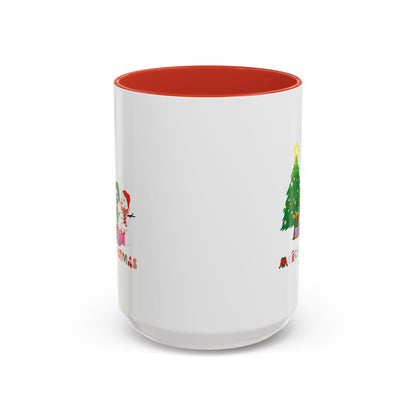 Accent Coffee Mug - Super kiddo preparing gifts - [[{"value":"Wonderwear Kid"}]]