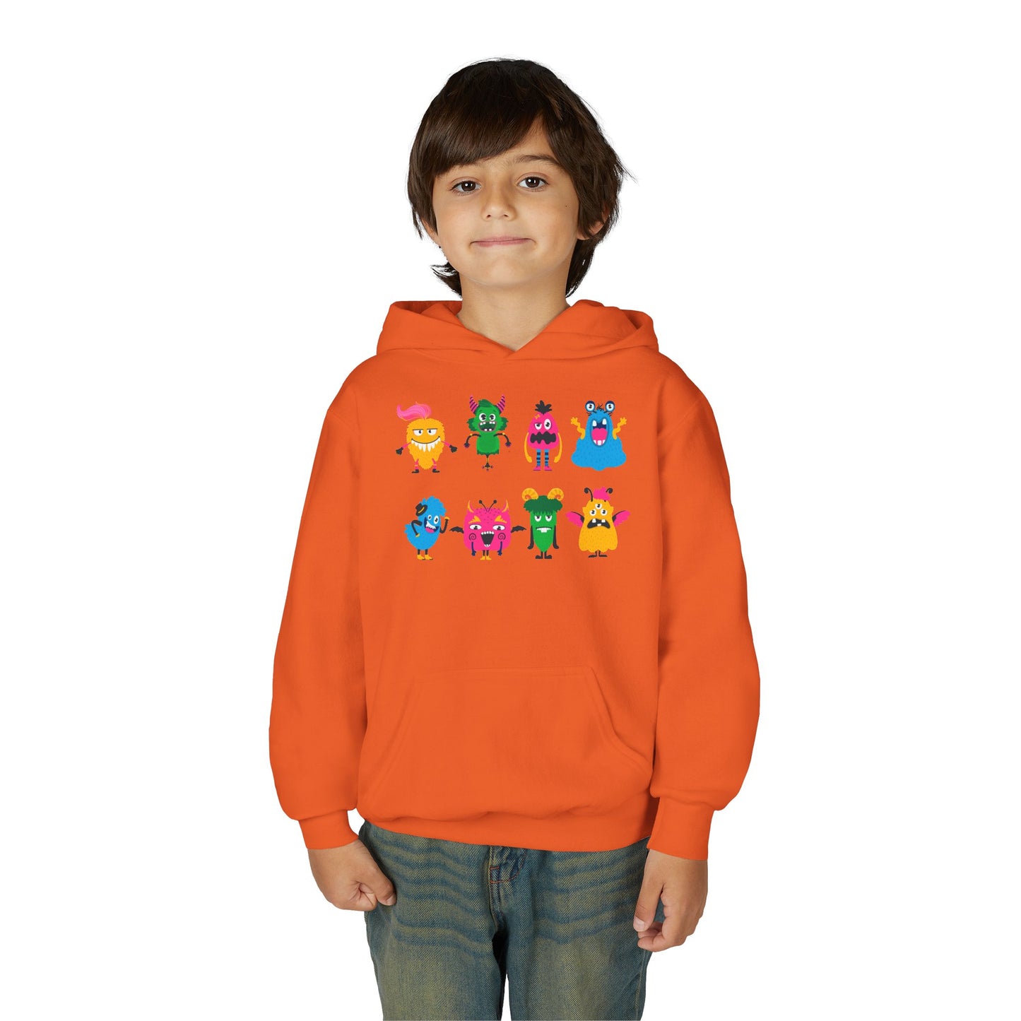Youth Heavy Blend Hooded Sweatshirt - Set of monsters