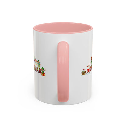Accent Coffee Mug - Christmas with santa claus and friends - [[{"value":"Wonderwear Kid"}]]