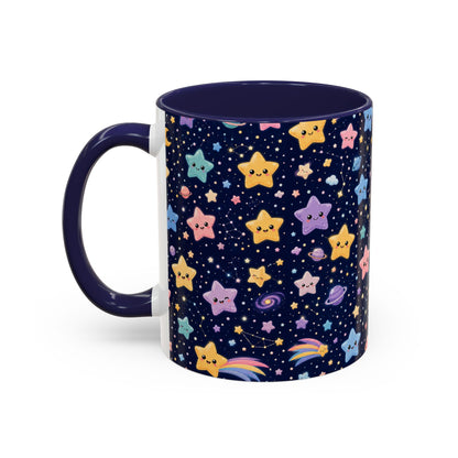 Accent Coffee Mug  (11/15 oz) - Kawaii Pastel Cosmic Night
