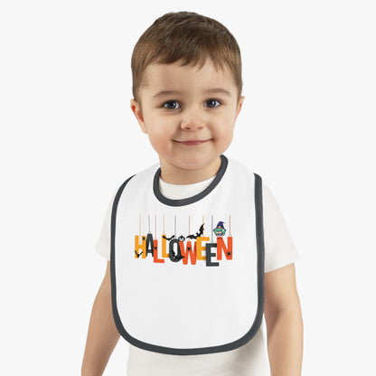 Baby Bib - Holloween hanging letters Printify