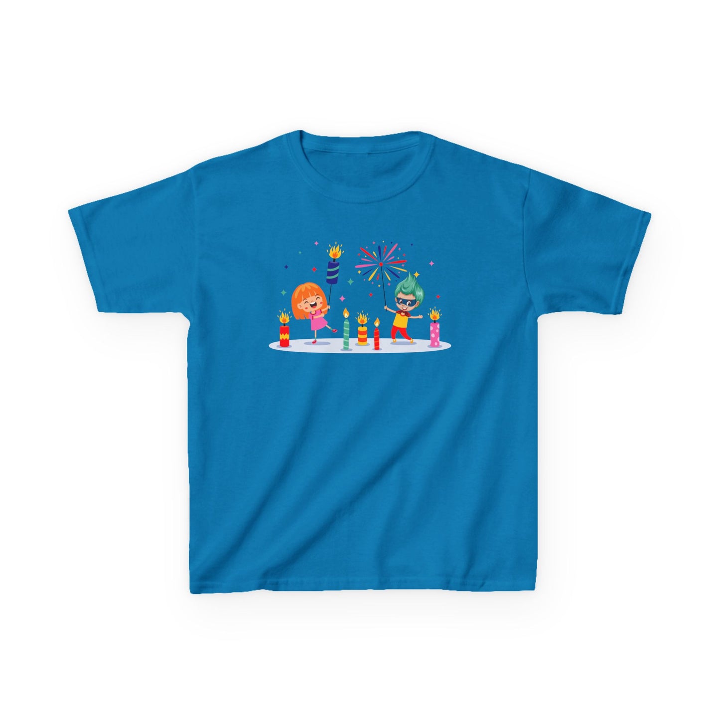 Kids Heavy Cotton™ Tee - Super kiddo lighting fireworks - [[{"value":"Wonderwear Kid"}]]