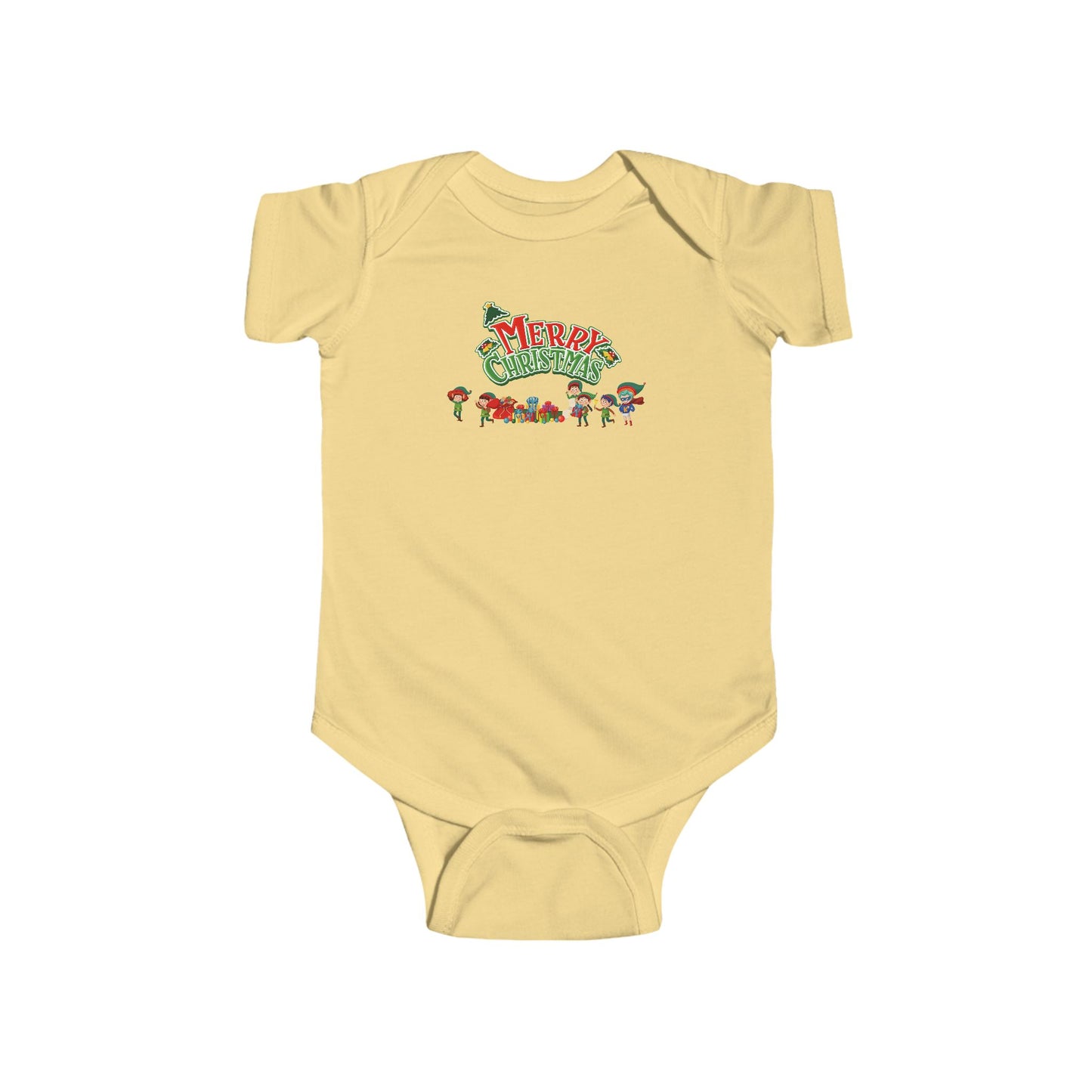Infant Bodysuit - Merry christmas from super friends - [[{"value":"Wonderwear Kid"}]]