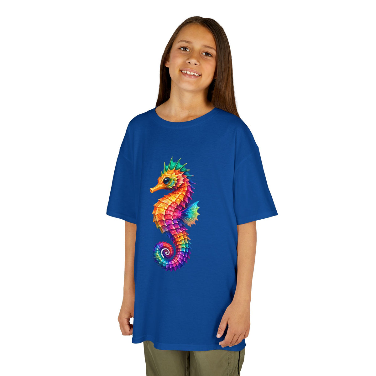 Kids Heavy Cotton™ Tee - vibrant seahorse