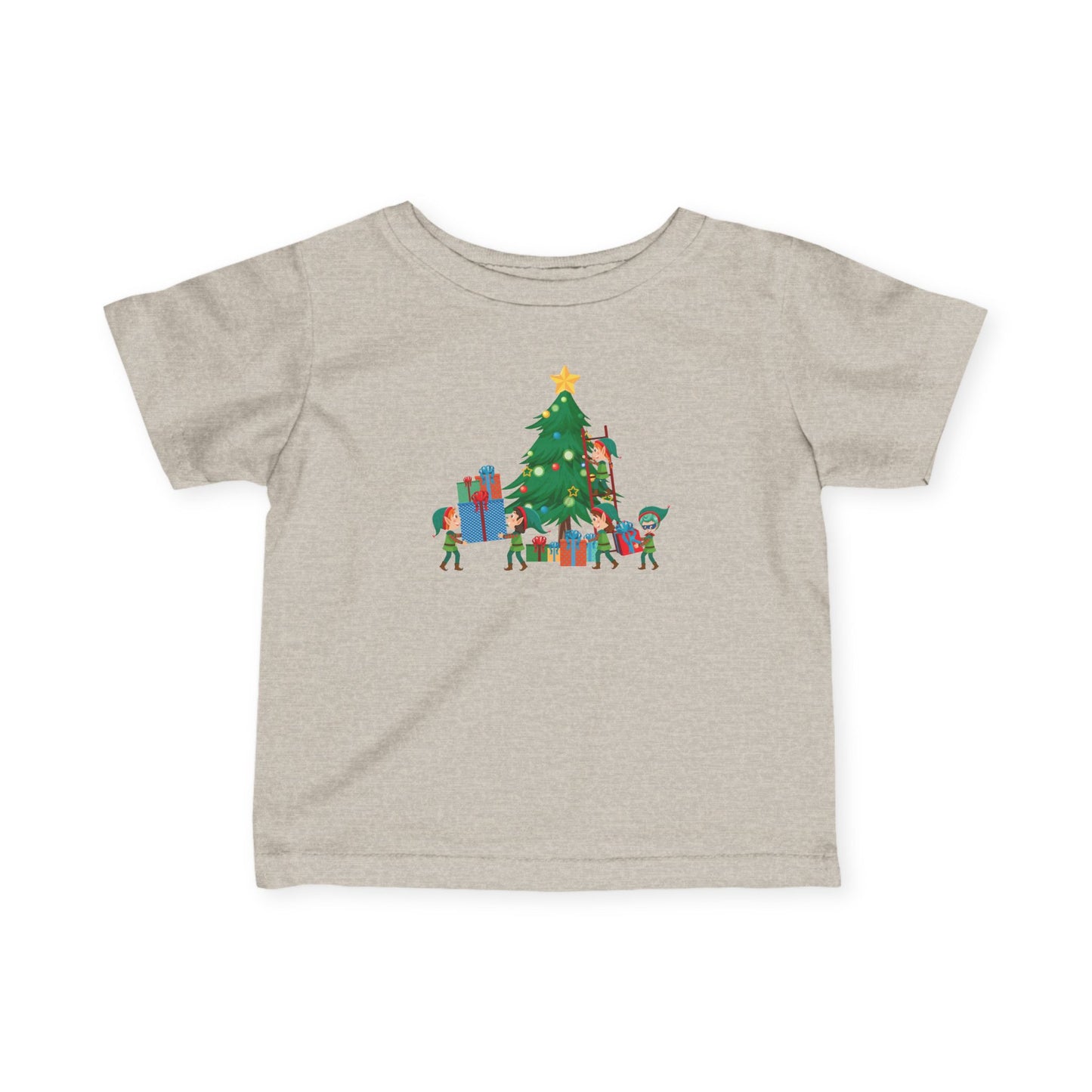 Infant Fine Jersey Tee - Super kiddo putting gifts on christmas tree - [[{"value":"Wonderwear Kid"}]]