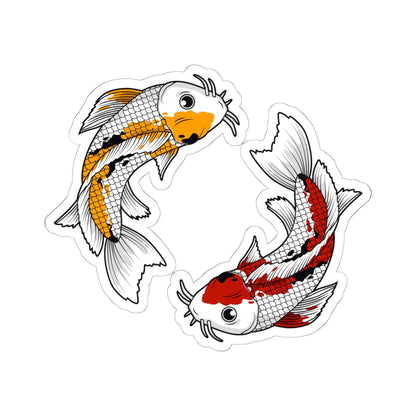 Kiss-Cut Vinyl Decals - Koi fish Printify