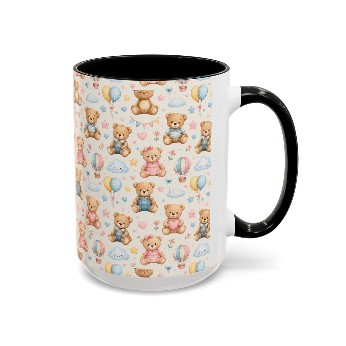 Accent Coffee Mug  (11/15 oz) - Pastel Teddy Bear Nursery