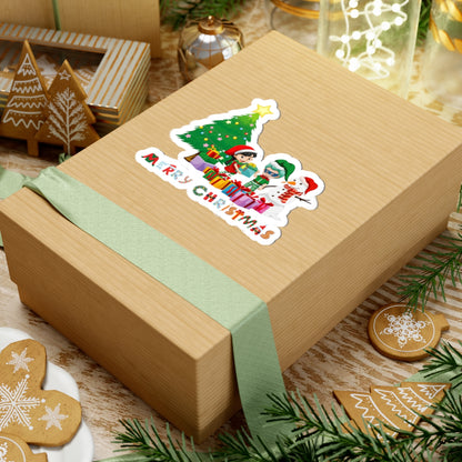 Kiss-Cut Stickers - Super kiddo preparing gifts - [[{"value":"Wonderwear Kid"}]]