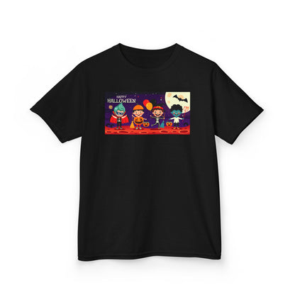 Kids Heavy Cotton™ Tee - Super kiddo with friends on holloween - [[{"value":"Wonderwear Kid"}]]