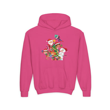 Youth Heavy Blend Hooded Sweatshirt - Super kiddo making christmas tree - [[{"value":"Wonderwear Kid"}]]