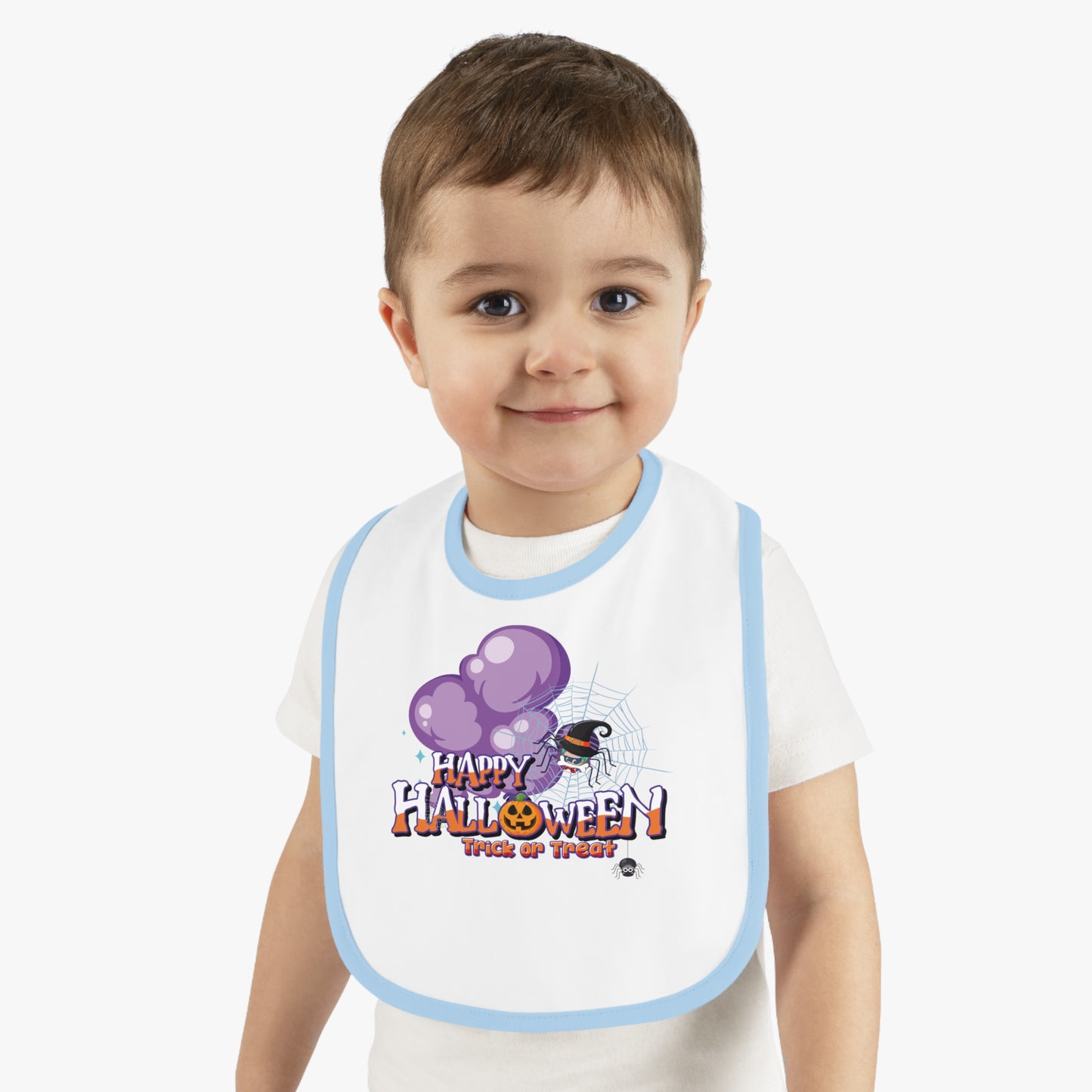 Baby Bib - Happy holloween - spider kiddo