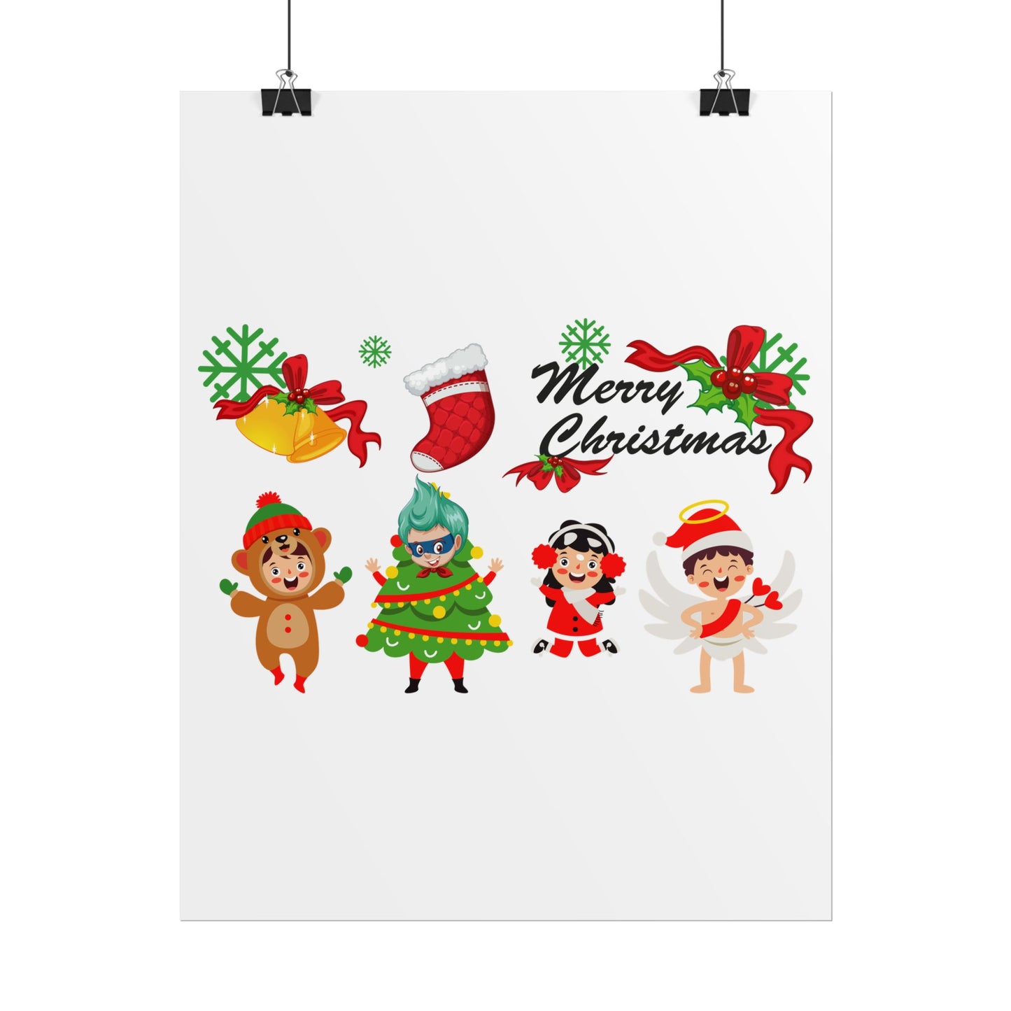 Rolled Posters - Merry christmas from super kid - [[{"value":"Wonderwear Kid"}]]