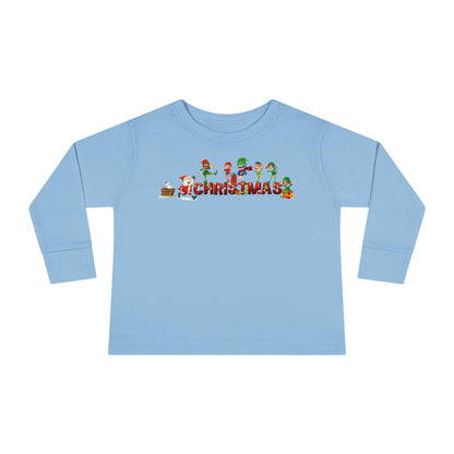 Toddler Long Sleeve Tee - Christmas with santa claus and friends - [[{"value":"Wonderwear Kid"}]]