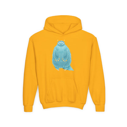 Youth Heavy Blend Hooded Sweatshirt - Blue monster Printify