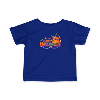 Infant Fine Jersey Tee - Happy halloween banner Printify
