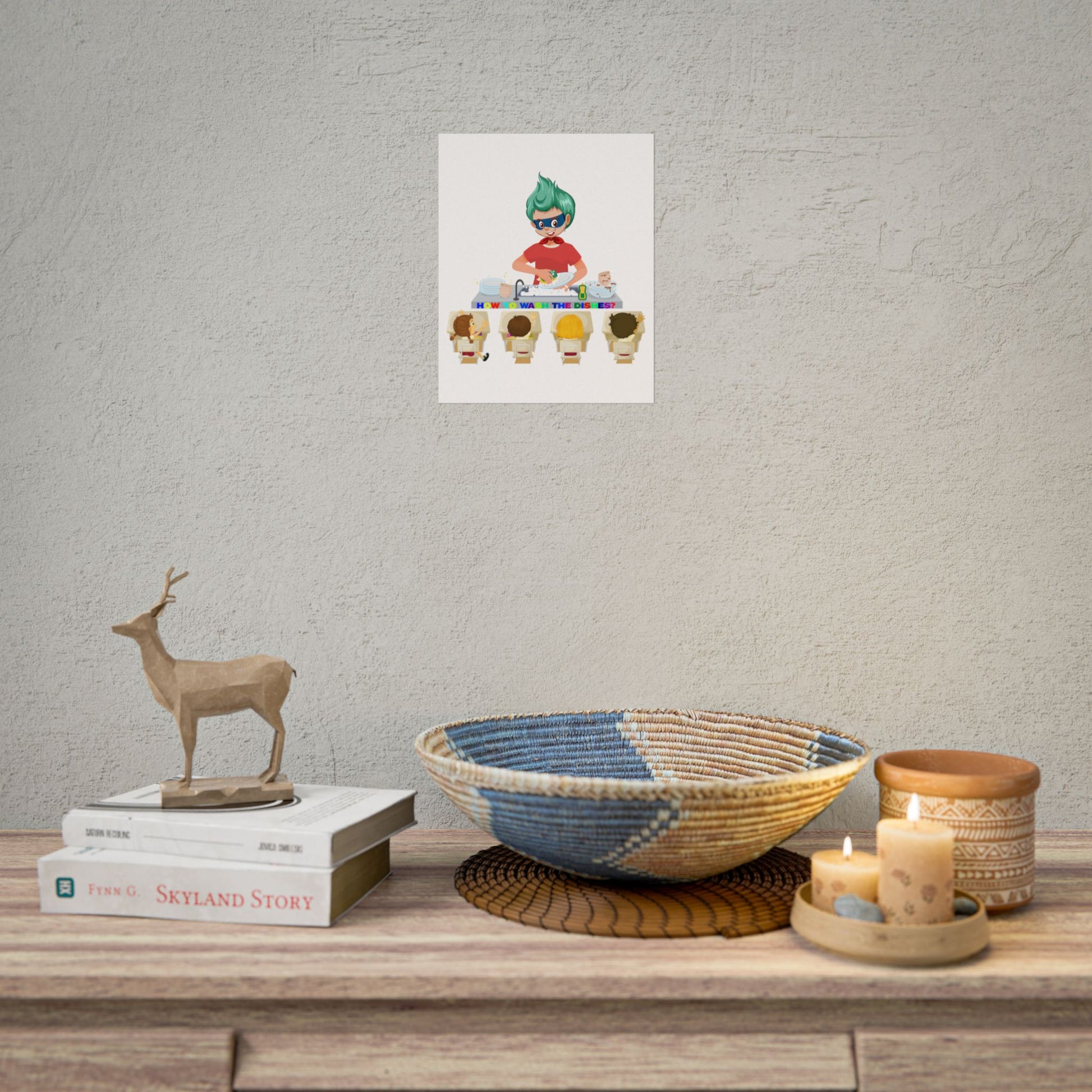 Rolled Posters - Little kiddo teaching to wash dishes - [[{"value":"Wonderwear Kid"}]]