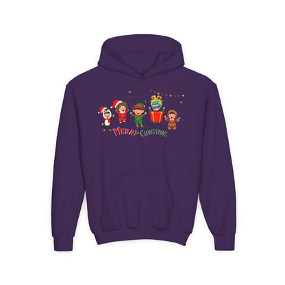 Youth Heavy Blend Hooded Sweatshirt - Merry christmas by super kiddo and friends - [[{"value":"Wonderwear Kid"}]]