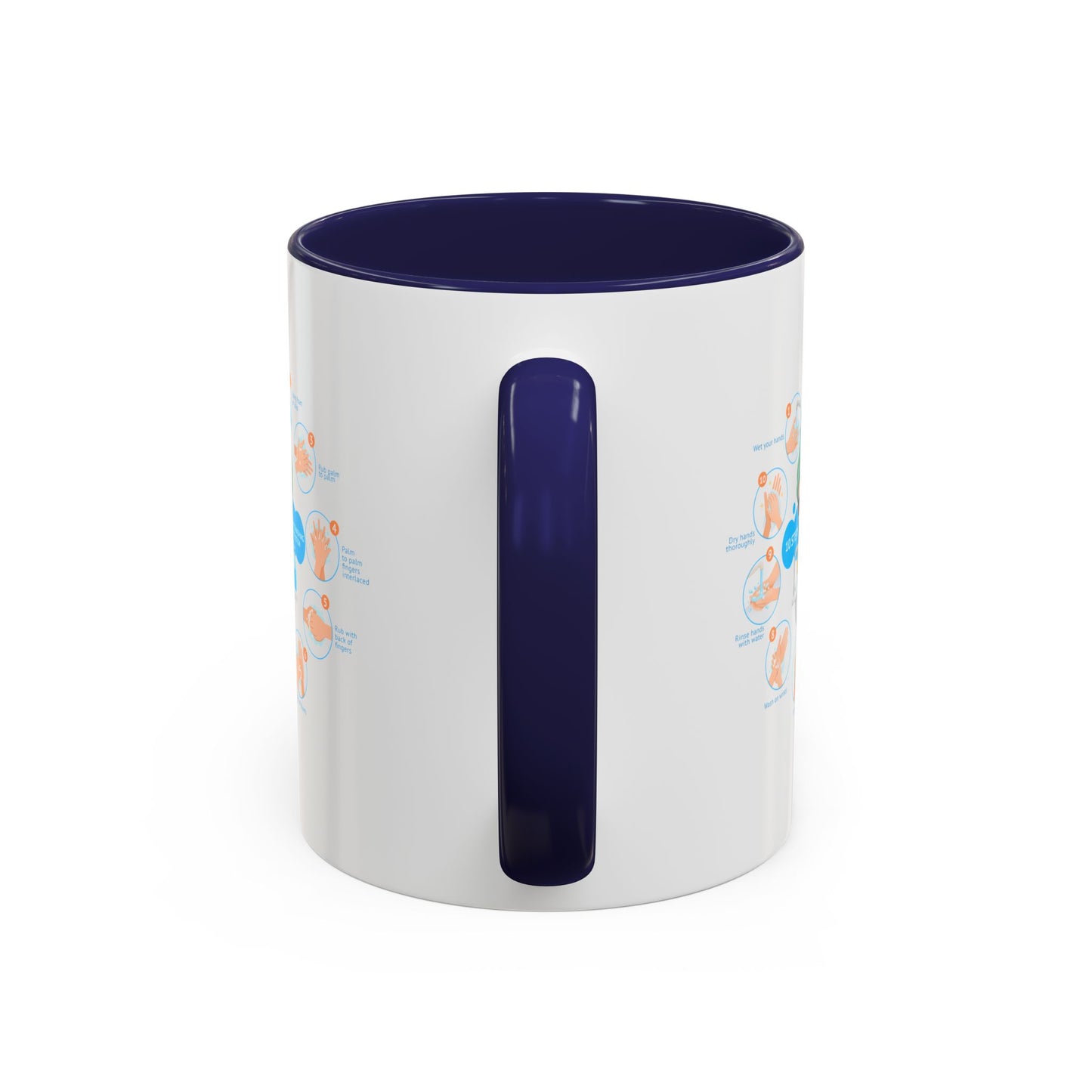 Accent Coffee Mug - Super kiddo hand washing steps