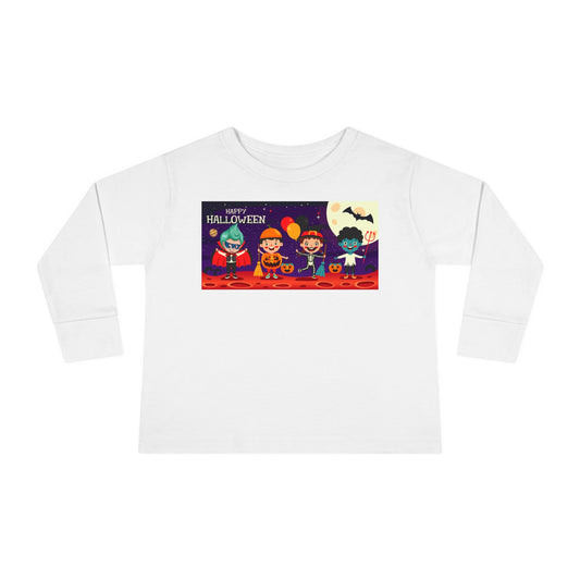 Toddler Long Sleeve Tee - Super kiddo with friends on holloween - [[{"value":"Wonderwear Kid"}]]
