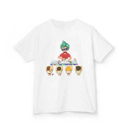 Kids Heavy Cotton™ Tee - Little kiddo teaching to wash dishes - [[{"value":"Wonderwear Kid"}]]