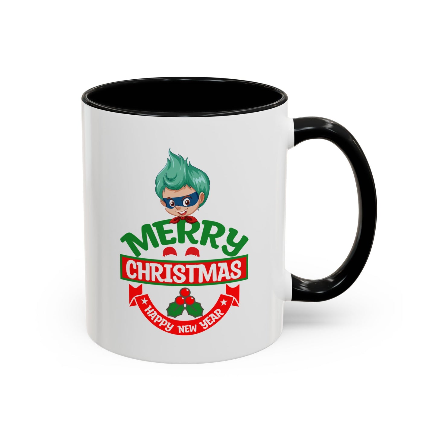 Accent Coffee Mug - Merry chridtmas from super kiddo
