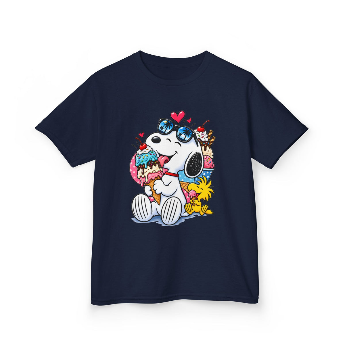 Kids Heavy Cotton™ Tee - Snoopy and Woodstock’s Ice Cream Day