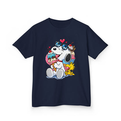Kids Heavy Cotton™ Tee - Snoopy and Woodstock’s Ice Cream Day