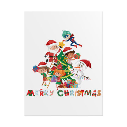 Rolled Posters - Super kiddo making christmas tree with text - [[{"value":"Wonderwear Kid"}]]