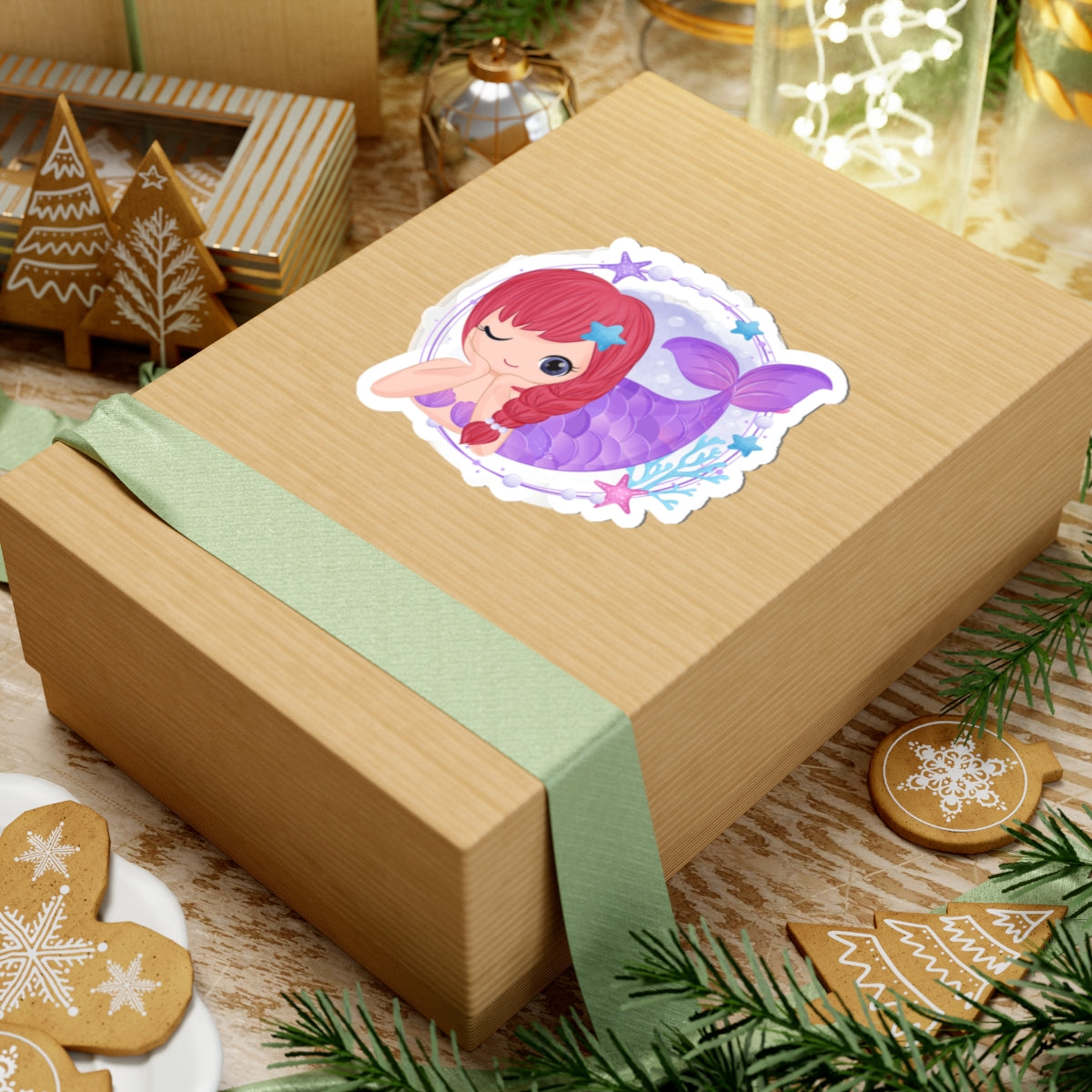 Kiss-Cut Stickers - Cute little mermaid