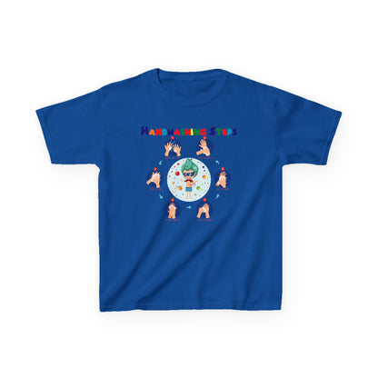 Kids Heavy Cotton™ Tee - Super kiddo how to wash hand properly - [[{"value":"Wonderwear Kid"}]]