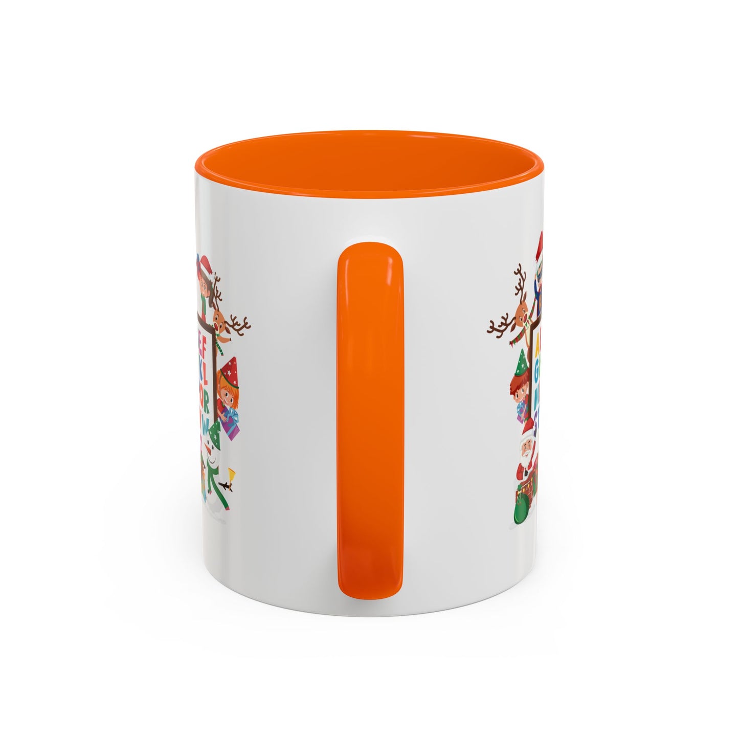 Accent Coffee Mug - Christmas alphabet with super kiddo