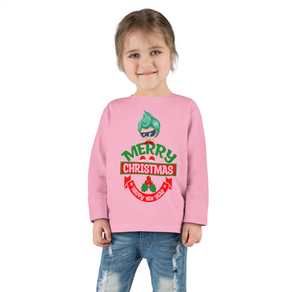 Toddler Long Sleeve Tee - Merry chridtmas from super kiddo - [[{"value":"Wonderwear Kid"}]]