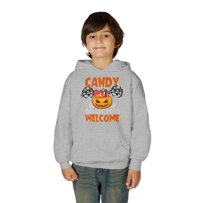 Youth Heavy Blend Hooded Sweatshirt - Candy collectors by super kiddo Printify