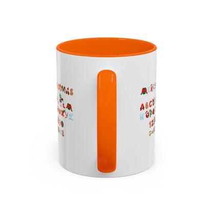 Accent Coffee Mug - Christmas alphabet - [[{"value":"Wonderwear Kid"}]]