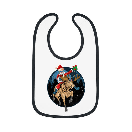 Baby Bib - Super kiddo riding a reindeer
