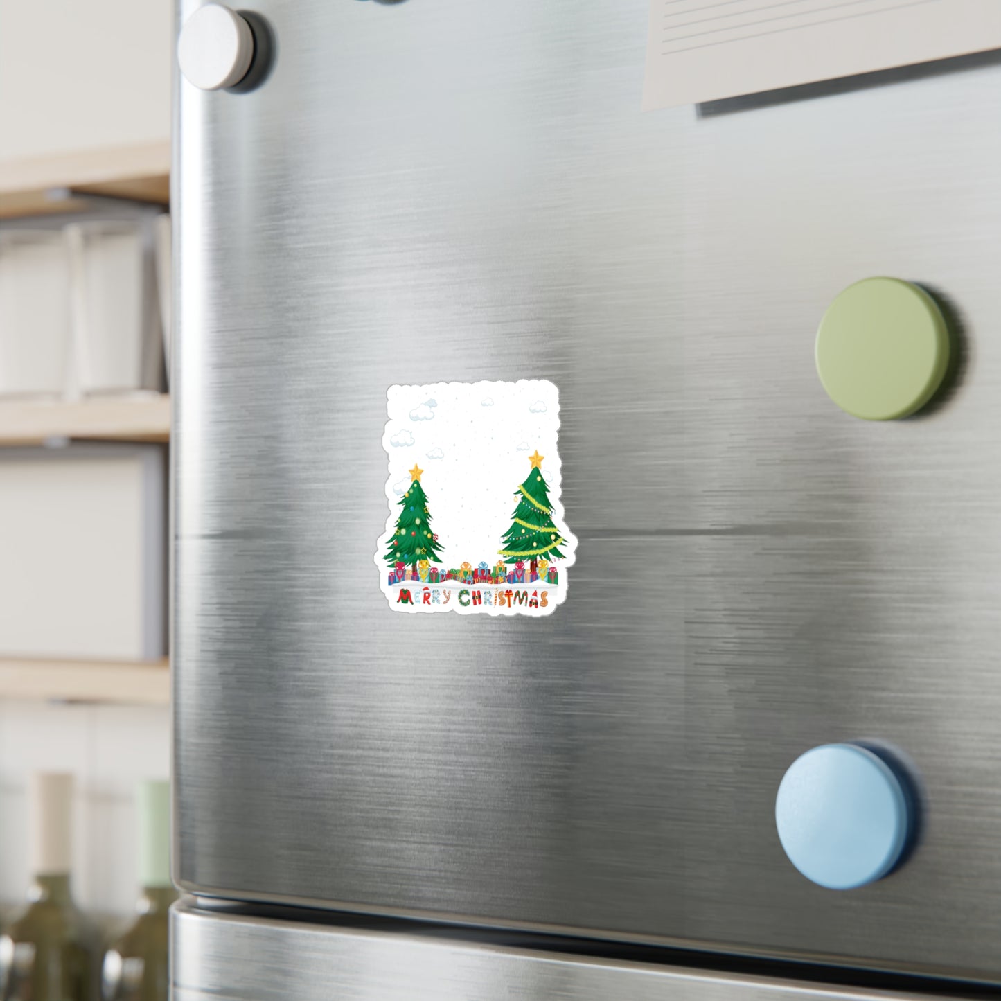 Christmas Kiss-Cut Vinyl Decals – Christmas and snowing